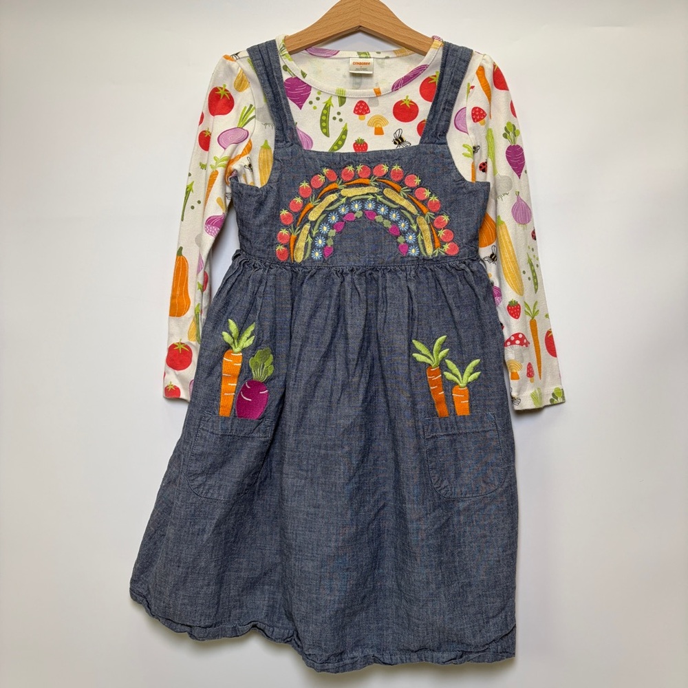 Gymboree Girls 7 Embroidered Vegetable Skirtall Set -‎ Little Sprout Garden